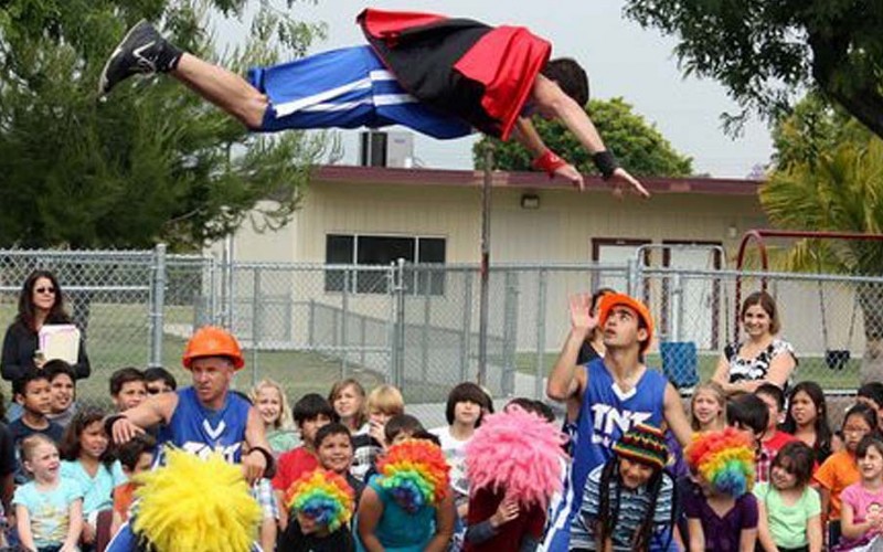 TNT Dunk School Pep Rally with Superman